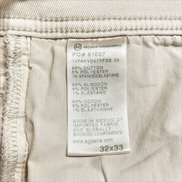 AG JEANS The Graduate Tailored Leg Jeans Ivory Denim Size 32x33 (actual 30.5L) - Picture 8 of 8